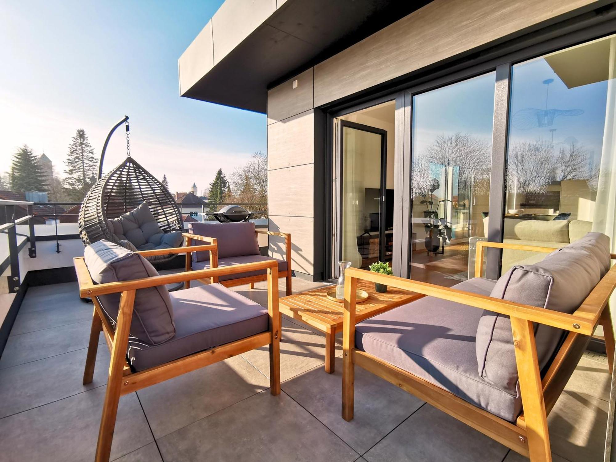 Fynbos Penthouse Deluxe, Balkon, Parkplatz Leilighet Straubing Eksteriør bilde